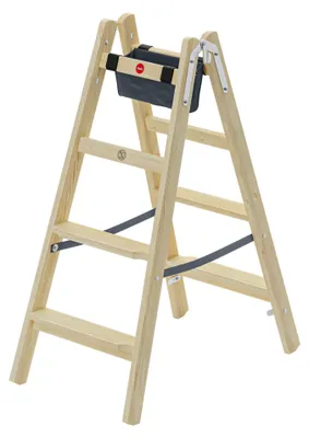Produktbild von Hailo Holzleiter Master H80 2 x 4 Stufen ergonomisch