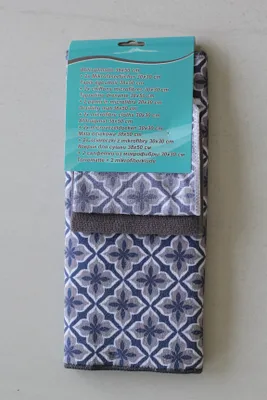 Produktbild von Mikrofaser Abtropfmatte 38 x 50 mm mit 2 Mikrofasertücher 30 x 30 cm Grau