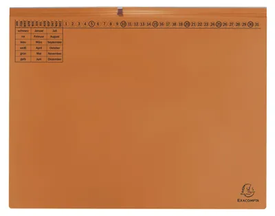 Obrázok produktu pre Exacompta 370309B - Zložka na bežné dokumenty - Kartón - Oranžová - 320 g/m² - 265 mm - 316 mm