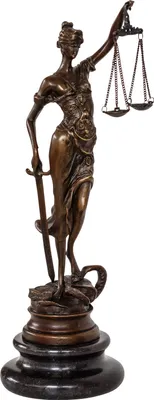 Produktbild von Bronzeskulptur Justitia Justizia Bronzefigur Bronze Figur Skulptur Antik-Stil