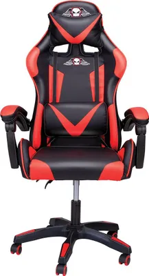 Obrázek produktu pro Herní židle No Fear No Fear - herní židle - kancelářská židle - výškově nastavitelná 46 až 56 cm - červená/černá