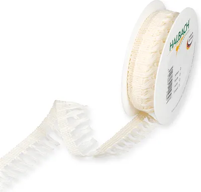 Produktbild von Fransenbordüre 25mm x 7m creme