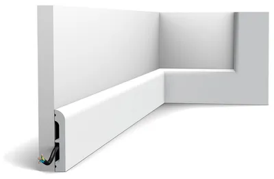 Image de Orac Decor SX183-RAL9003 AXXENT CASCADE Plinthe Cimaise Moulure décorative 2 m