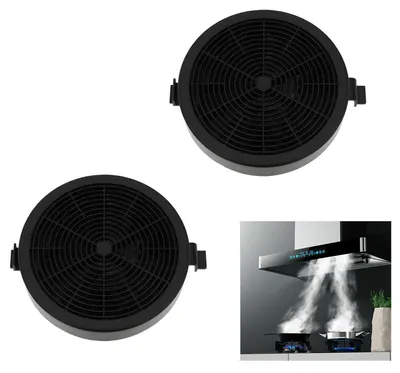 Obrázok produktu pre Aktívny uhlíkový filter do odsávača pár, 2 kusy, rozmery 113 x 19 mm, filter na odstraňovanie mastnoty a zápachu, kompatibilný s modelmi Logik L60CHDB21, L60CHDX21, L90CHDX21