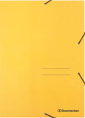 Produktbild von Eckspanner 1471 DIN A4 3 Klappen und Gummizug gelb Packung mit 25 Stück