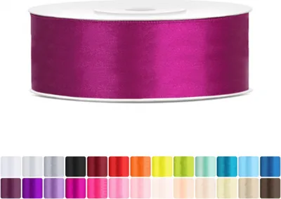Produktbild von Satinband 25mm Fuchsia - 25 Meter Rolle Geschenk- & Schleifenband
