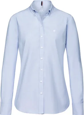 Produktbild von Greiff CASUAL Damen Bluse Langarm Button-Down Regular-Fit Hellblau 38