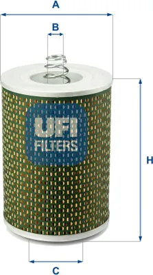 Produktbild von Ölfilter UFI 25.505.00 Filtereinsatz passend für MERCEDES-BENZ LK/LN2 MK O 301 O 303 O 404 SK