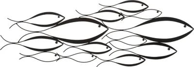 Zdjęcie produktu dla o Ferretti Fishy panel ścienny 100x1x35 cm czarny