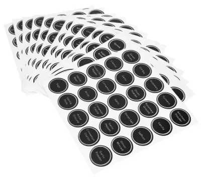 Productafbeelding van Kruidenpotjes labels, rond, 13 stuks, herbruikbaar, voor kruidenpotjes