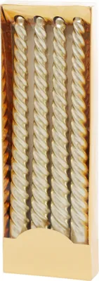 Obrázek produktu pro MagicHome Vánoční svíčka, 25 cm, balení po 4 ks, šampaňské, spirála, kroucená