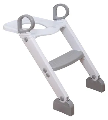 Produktbild von Step-Up Toilettenaufsatz für Töpfchentraining, 2-stufiger Toilettentrainer höhenverstellbar, grau