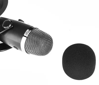 Image de INF Cache anti-pop mousse noir 5,8cm compatible Yeti Nano pour podcast