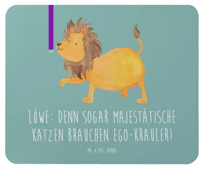 Produktbild von Mr. & Mrs. Panda Mouse Pad Majestätischer Löwe - Meeresbrise - Geschenk, Liebe, Katzen, laptop mauspad, Geschenke Astrologie, Mousepad, Geschenkideen, Tierkreiszeichen