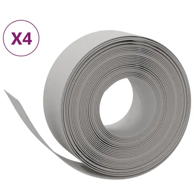 Produktbild von Rasenkanten 4 Stk. Grau 10 m 20 cm Polyethylen