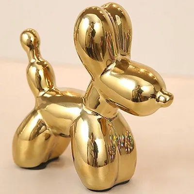 Produktbild von Famanu Dekofigur Goldene Ballonhund - Moderne Wohnaccessoires