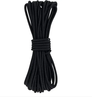 Produktbild von Gummikordel - Hutgummi - Rundgummi, 5 mm extra Stark 10 Meter Schwarz Profiware