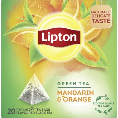 Produktbild von Lipton Mandarin Orange Grüner Tee 36g – Aromatischer grüner Tee mit Mandarin-Orangen-Geschmack