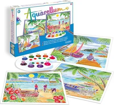 Image de Peinture à l'aquarelle - Aquarellum Îles tropicales