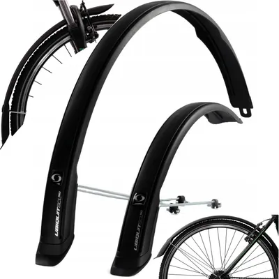 Produktbild von Simpla Fahrradschutzblech Set 28 Zoll 50mm Schwarz Streben