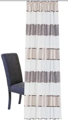 Produktbild von Home Wohnideen Zugbandschal Querstreifen 245 x 140 cm Stein