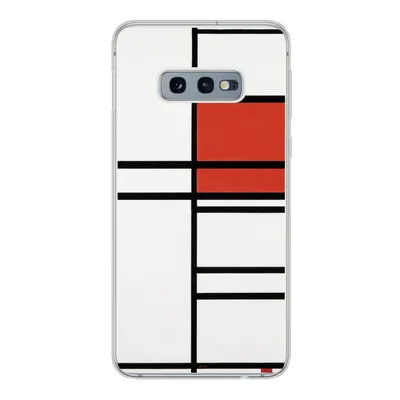 Produktbild von MuchoWow® Handyhülle Schutzhülle Hülle für Samsung Galaxy S10e Komposition mit Rot und Weiß - Piet Mondrian Silikon Softcase Handy Hülle - Handy