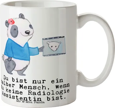 Produktbild von Mr. & Mrs. Panda Tasse Radiologie Assistentin Herz - Weiß - Geschenk, Kaffeebecher, Trinkbecher, schöne, Teetasse, Kaffeetasse