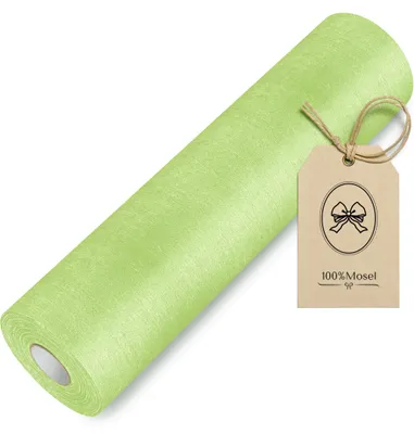 Obrázok produktu pre 100% bavlna, textília Mosel, obrus, svetlozelená farba (30 cm x 25 m), bežec na stôl