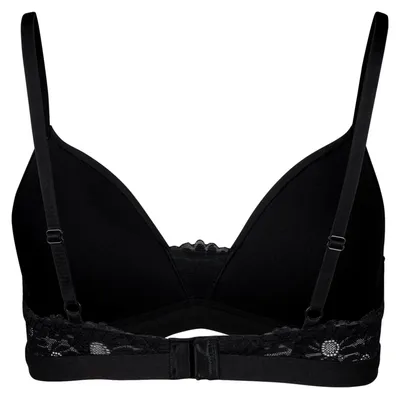 Produktbild von SKINY L. padded triangle, Schwarz, Wirefree, Einfarbig, Weiblich, Hakenverschluss, Rücken