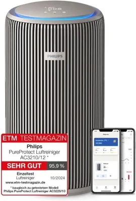 Produktbild von Philips PureProtect 3200 Serie Luftreiniger, intelligent, HEPA & Aktivkohlefilter, CADR 500 m³/h für 130 m², leise & energiesparend