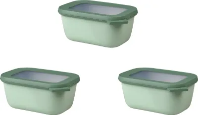 Produktbild von Mepal - Mikrowellengeschir set 3x 750 ml Cirqula - Mikrowellen Geschir - Geeignet für Kuhlschrank, Gefrierschrank & Mikrowellengeschirr - 2,25 l - Nordic sage