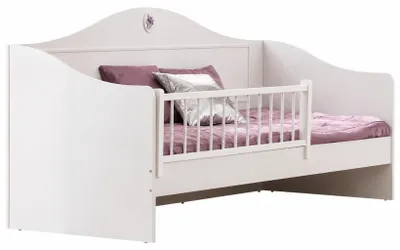 Image de Lit pour bébé, ensemble pour chambre d'enfant, bureau, étagère à livres, blanc, bois