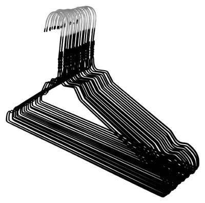Produktbild von Schwarze Kleiderbügel, Set mit 50 Stück