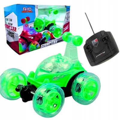 Zdjęcie produktu dla Zielony samochód kaskaderski Twister zdalnie sterowany z akrobacjami 360°