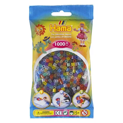 Produktbild von Hama 207-53 Perlen-Btl. 1000 Stck., Transparentmix