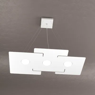 Zdjęcie produktu dla Nowoczesna lampa wisząca Echo Metal Biała 3 Światła Gx53