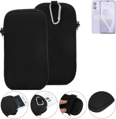 Produktbild von K-S-Trade Neopren-Hülle Handyhülle kompatibel mit Lava O1 Schutzhülle Neoprenhülle Sleeve Schutz-Hülle Gürtel Tasche Case Holster Handytasche