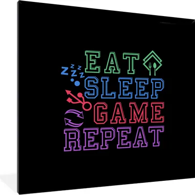 Produktbild von MuchoWow® Gerahmtes Poster Spiele - Zitat - Gamer 40x40 cm - Poster mit Schwarzem Bilderrahmen Wandposter Rahmen Foto Bilder - Mit Rahmen - Wanddekoration Schlafzimmer