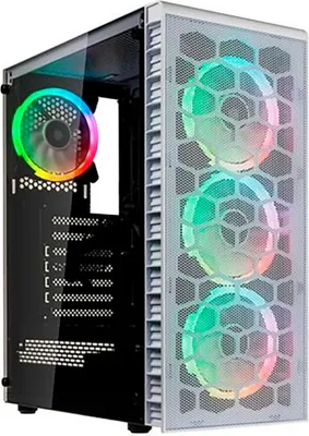 Produktbild von Kolink Observatory Lite Mesh, Midi Tower, PC, Weiß, ATX, micro ATX, Mini-ITX, Netz, Kunststoff, Stahl, Gehärtetes Glas, 16 cm