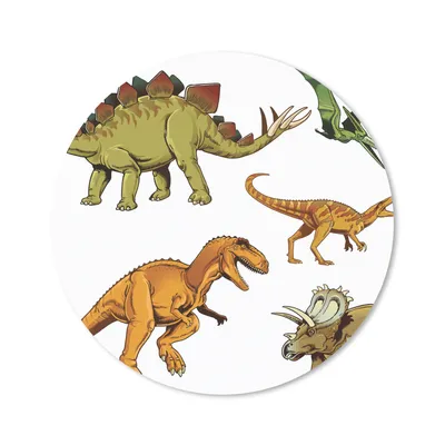Produktbild von MuchoWow® Mauspad Mousepad Dinosaurier - Zeichnung - Jungen - Kinder 30x30 cm - Mousepads - Maus Mat - Pad - Mausunterlage - Tischunterlage - Schreibtischmatten