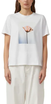 Image de T-shirt pour femmes s.Oliver – Coupe décontractée, en coton, avec motif imprimé sur le devant