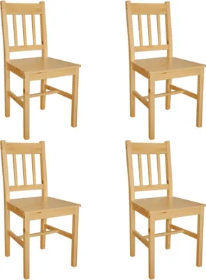 Image de Chaises à manger lot de 4 bois de pin