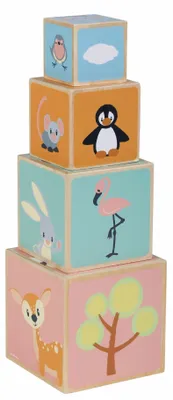 Zdjęcie produktu dla Drewniana zabawka dla dziecka sorter Montessori klocki zwierzątka kształty Sun Baby