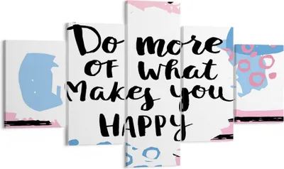 Produktbild von Bild auf Leinwand - Leinwandbild - Worte Motivation glücklich Nachricht - 125x70cm - Wand Bild - Wanddeko - Leinwanddruck - Bilder - Kunstdruck - Leinwand bilder - Wandkunst - EA125x70-2878