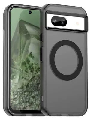 Produktbild von Magnetisch Hülle für Google Pixel 8 A, Schlank Durchscheinend Matt Stoßfest Handyhülle Schwarz