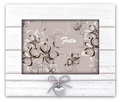 Immagine prodotto di Cornice vintage in legno rettangolare bianca per 10x15 cm