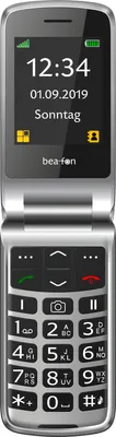 Produktbild von Beafon SL495 - 2G, Silver Line, Großtastenklapphandy, schwarz-silber