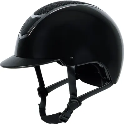 Zdjęcie produktu dla Harrys Kask jeździecki Matterhorn czarny srebrny z brokatem, rozmiar: S/53-55 cm