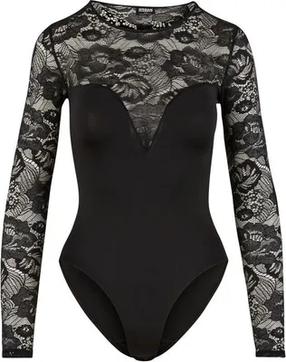 Produktbild von Urban Classics Body Damen Ladies Round Neck Lace Body schwarz M