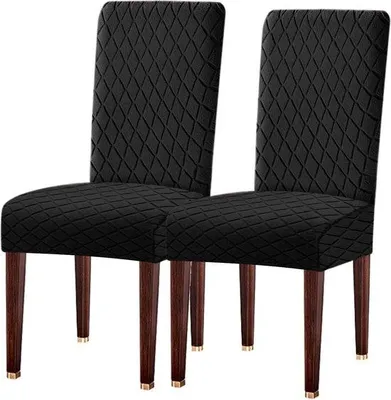 Produktbild von Moderne, elastische Stuhlhussen, Set mit 2 Stück, für Esszimmer und Küche